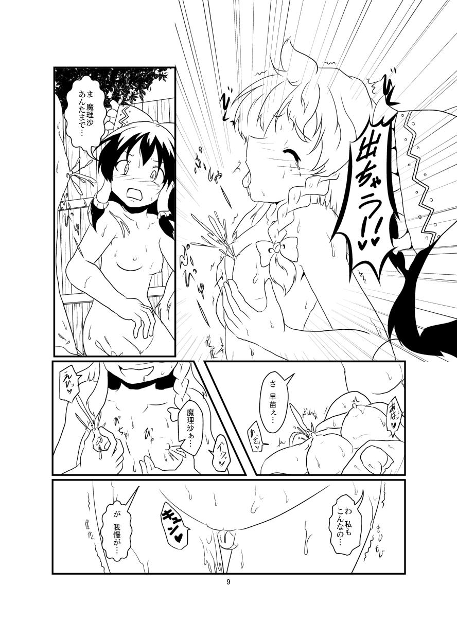 Amatuer レイマリサナ温泉事件簿 - Touhou project Milf Fuck - Page 9