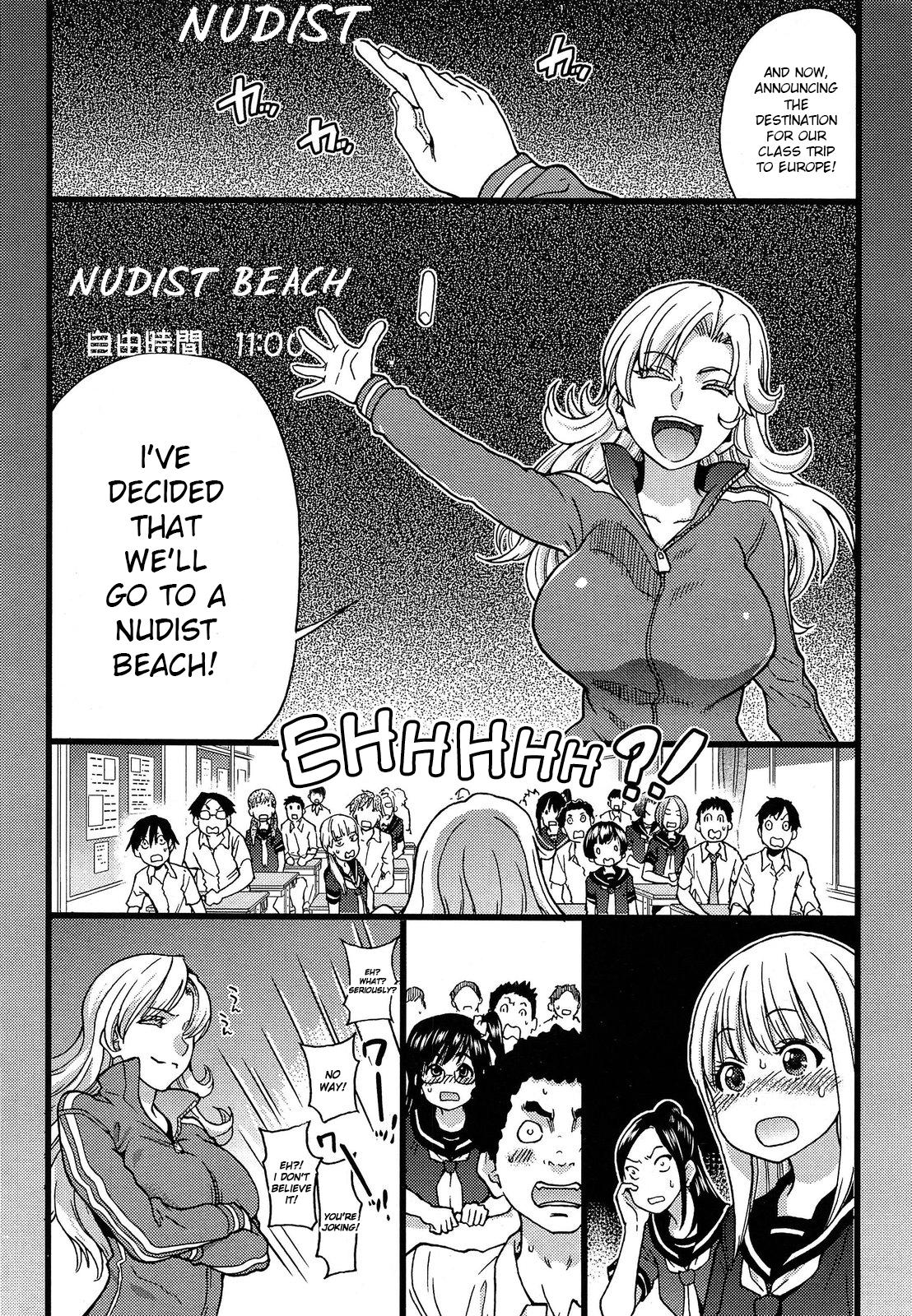 Lezdom Nudist Beach ni Shuugakuryokou de!! Ch. 1-4 Peitos - Page 5