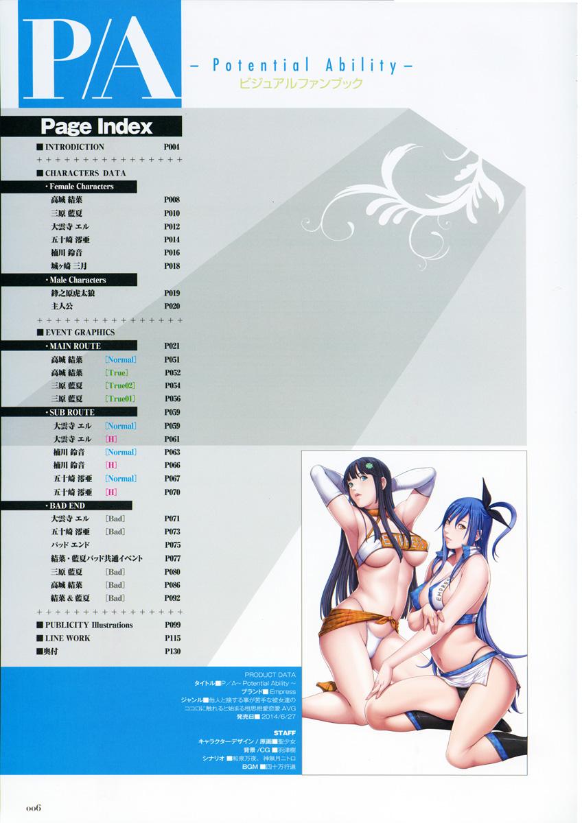 Cumming P/A～Potential Ability～ Visual Fanbook Euro - Page 9