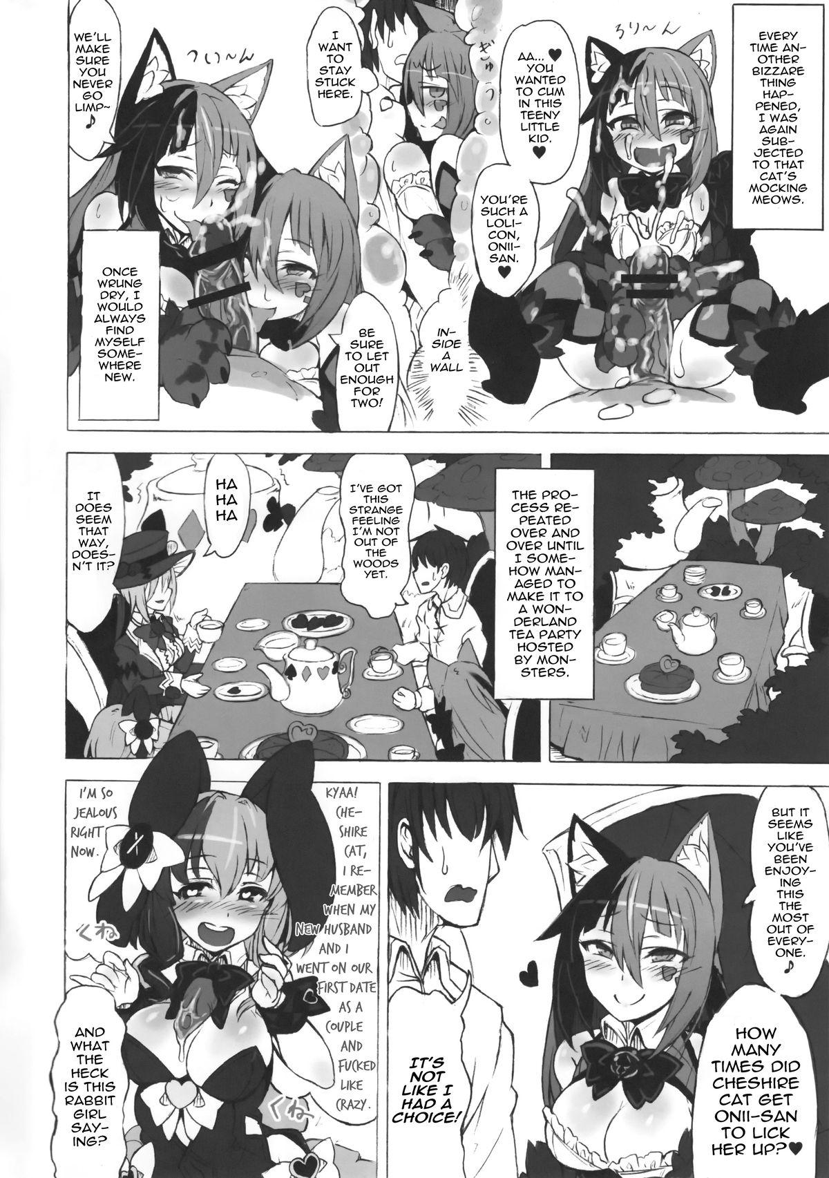 Pornstars (C89) [Kurobinega (Kenkou Cross)] Mamono Musume Zukan Higai Houkoku ~Cheshire Neko no Oidemase Fushigi no Kuni~ | Monstergirl Encyclopedia Damage Report ~Cheshire's Welcome to Wonderland~ [English] [rampantserenity] Red - Page 14