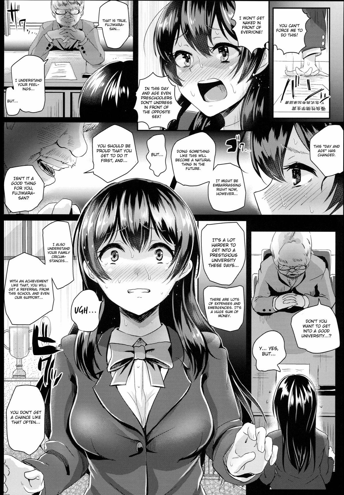 Brunettes (C89) [H-SQUAD (Guglielmo)] Sei no Mohan! ~Zenra Choukai Hen~ | Sex Model! ~Nude Morning Assembly Chapter~ [English] [MintVoid] Hetero - Page 7