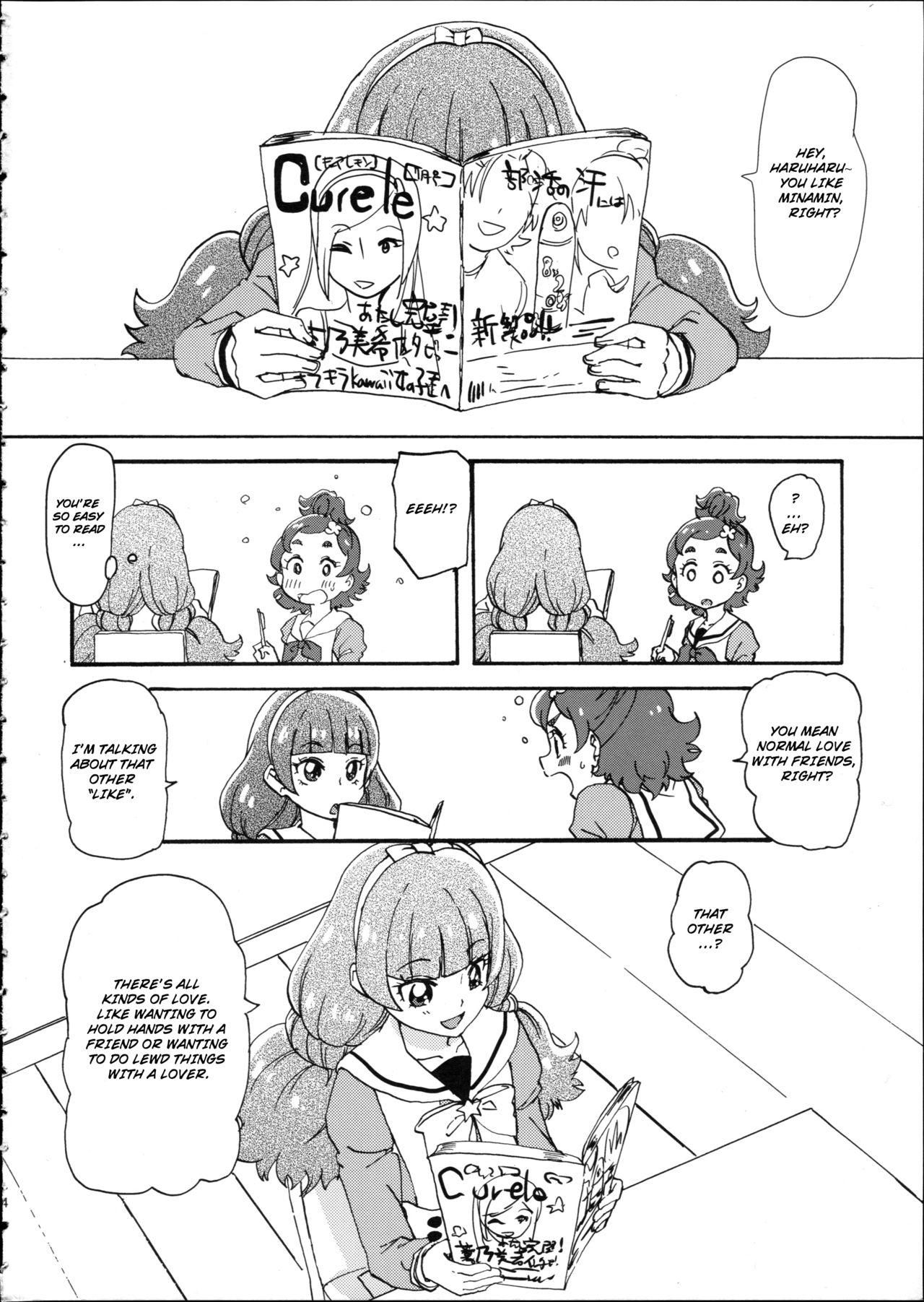 Two Mitsudomoe Princess | 3-Way Princess - Go princess precure Peeing - Page 4