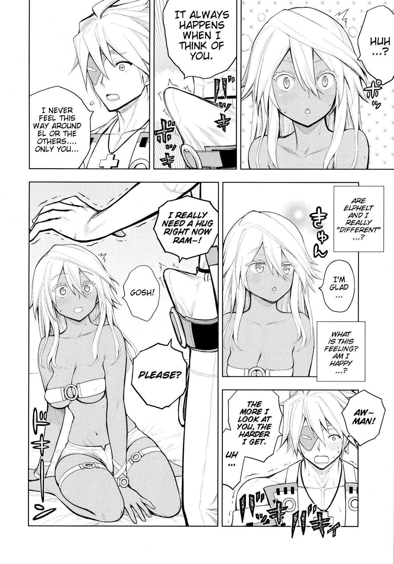 Free Porn Hardcore (C88) [Jishaku no Sunaba (Porosuke)] Sin-kun no Hatsu Shasei wa Ram-chan no Naka de do byu byu byu (GUILTY GEAR) [English] - Guilty gear Taboo - Page 6