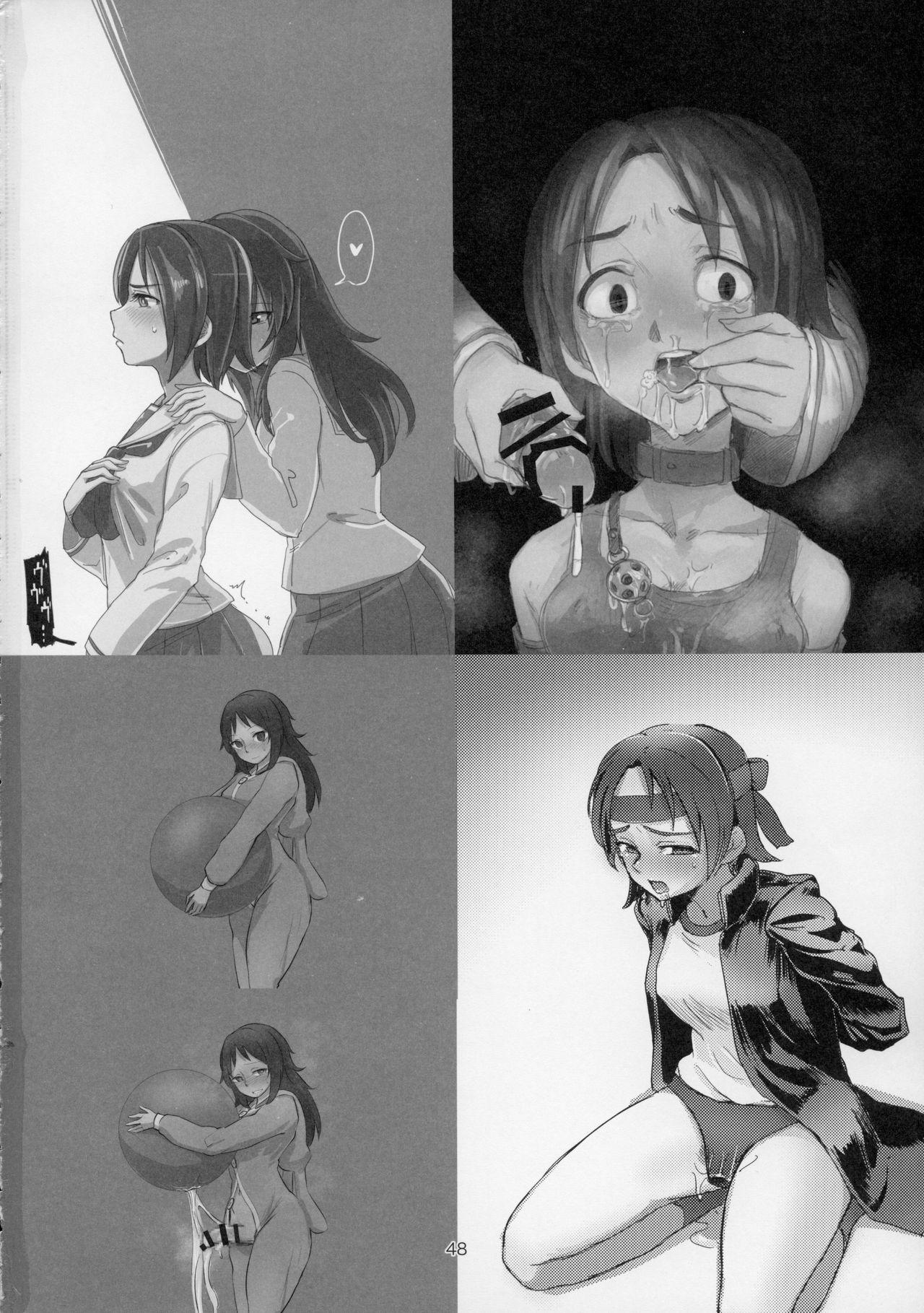 (C91) [Yakitate Jamaica (Aomushi)] Sawakan - Futanari Usagi-san no Sawa Azusa Kairaku Choukyou Hon (Girls und Panzer) 47