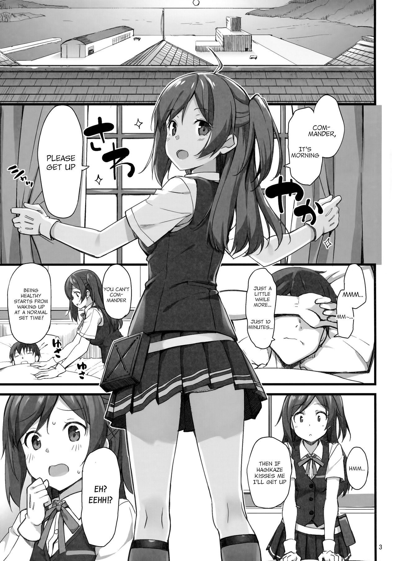 Teenage Sex Hagikaze no Shiawase Morning Call | Happy Morning Call of Hagikaze - Kantai collection Closeups - Page 2