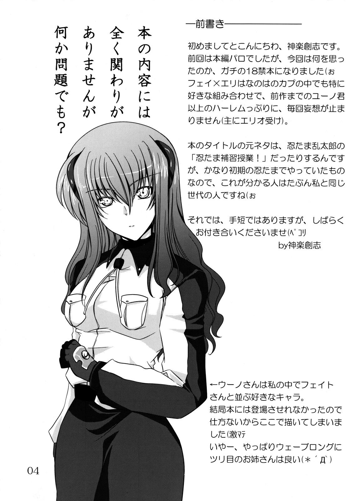 Gay Blackhair Riritama Supplementary Lessons - Mahou shoujo lyrical nanoha Tetas - Page 3