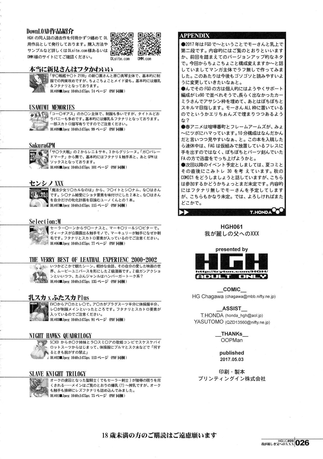 Whipping HGUC# 09 Waga Uruwashiki Chichi e no ××× - Fate grand order Gay Emo - Page 26