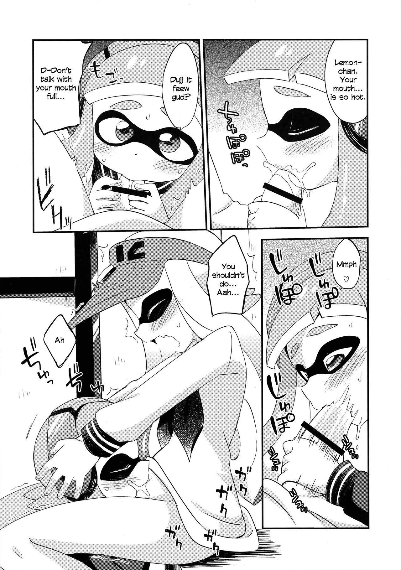 Grandmother (C90) [Colomonyu (Eromame)] Rezu Geso Gachi♥cchi - Kinoko Takenoko Kassen | Super Lewd Lesbian Calamari - Mushrooms vs Bamboo Shoots (Splatoon) [English] - Splatoon Seduction Porn - Page 8