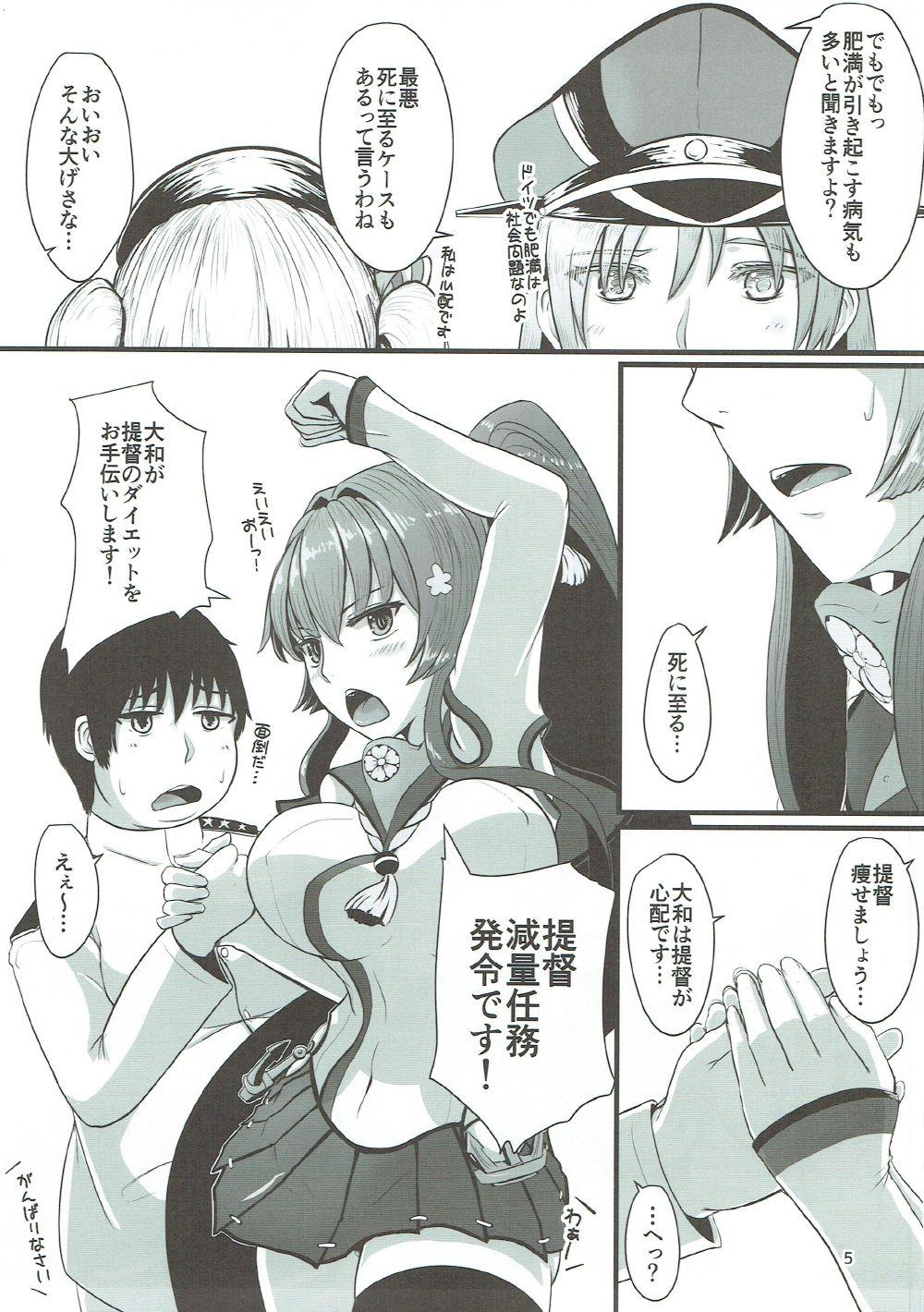 Teenager Yamato ga Teitoku no Diet o H ni Otetsudai Shimasu! - Kantai collection Thailand - Page 4