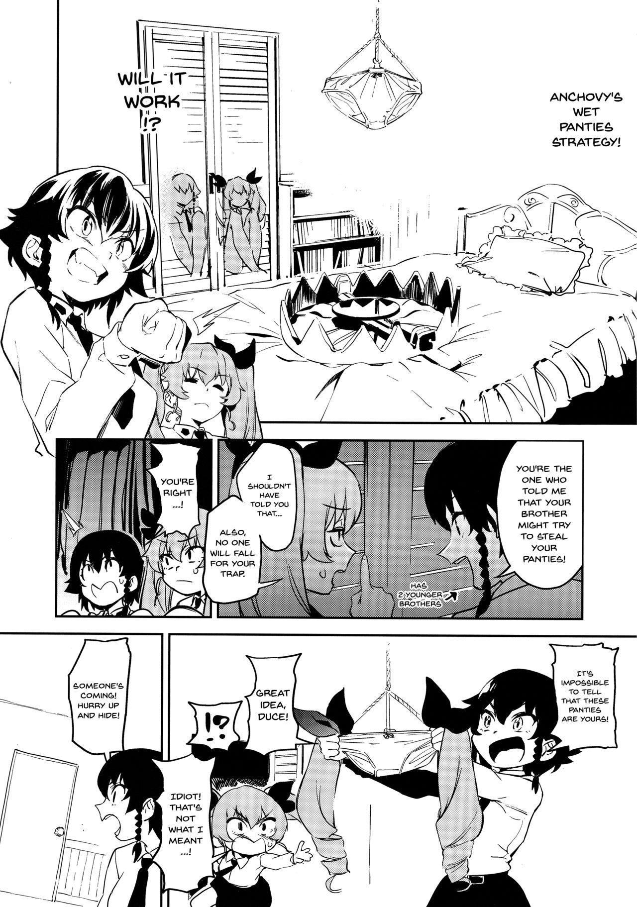 (COMIC1☆13) [Camrism (Kito Sakeru)] Anchovy Nee-san no Bouillon Panty Sakusen-ssu! (Girls und Panzer) [English] [Doujins.com] 4