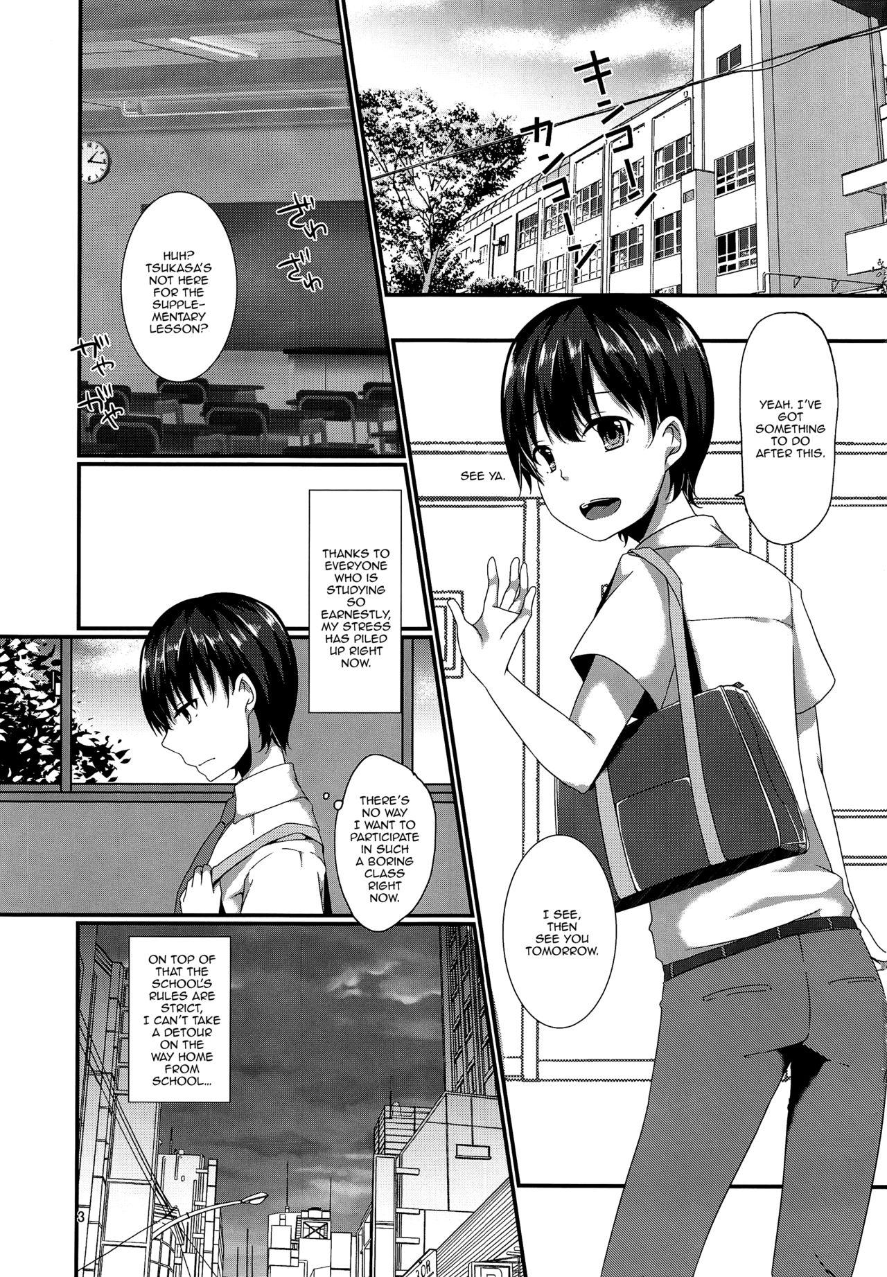 Gay Gloryhole Josou Shiteru Ore ga Chikan nanka Sareru Wakenai | There's No Way A Trap Like Me Could Get Molested On The Train - Original Leite - Page 2