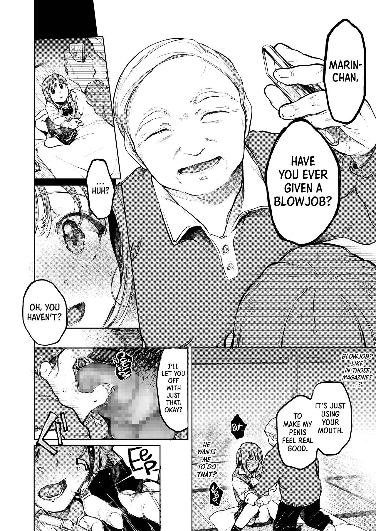 Sloppy Blow Job [Hoshi ni Kaeru! (Tarazoo)] Oji-san to. ~Watanabe Marin no Baai~ | With an Old Guy. ~The Case of Watanabe Marin~ [English] =LWB= [Digital] - Original Polish - Page 7