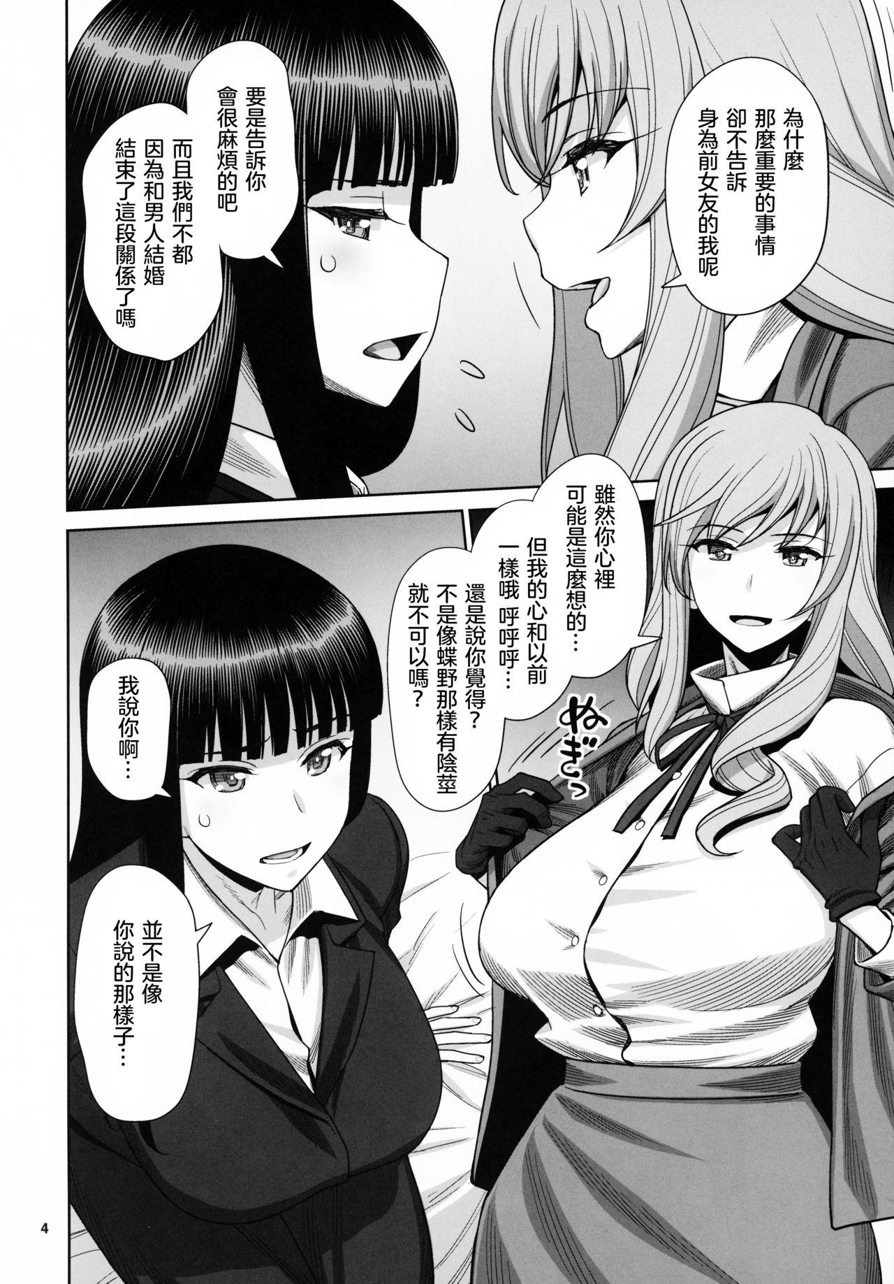 Pov Sex Shimada Ryu VS NIshizumi Ryu Bijukujo Lesbian Kyokugen Kougyaku Gurui - Girls und panzer Gay Bondage - Page 4
