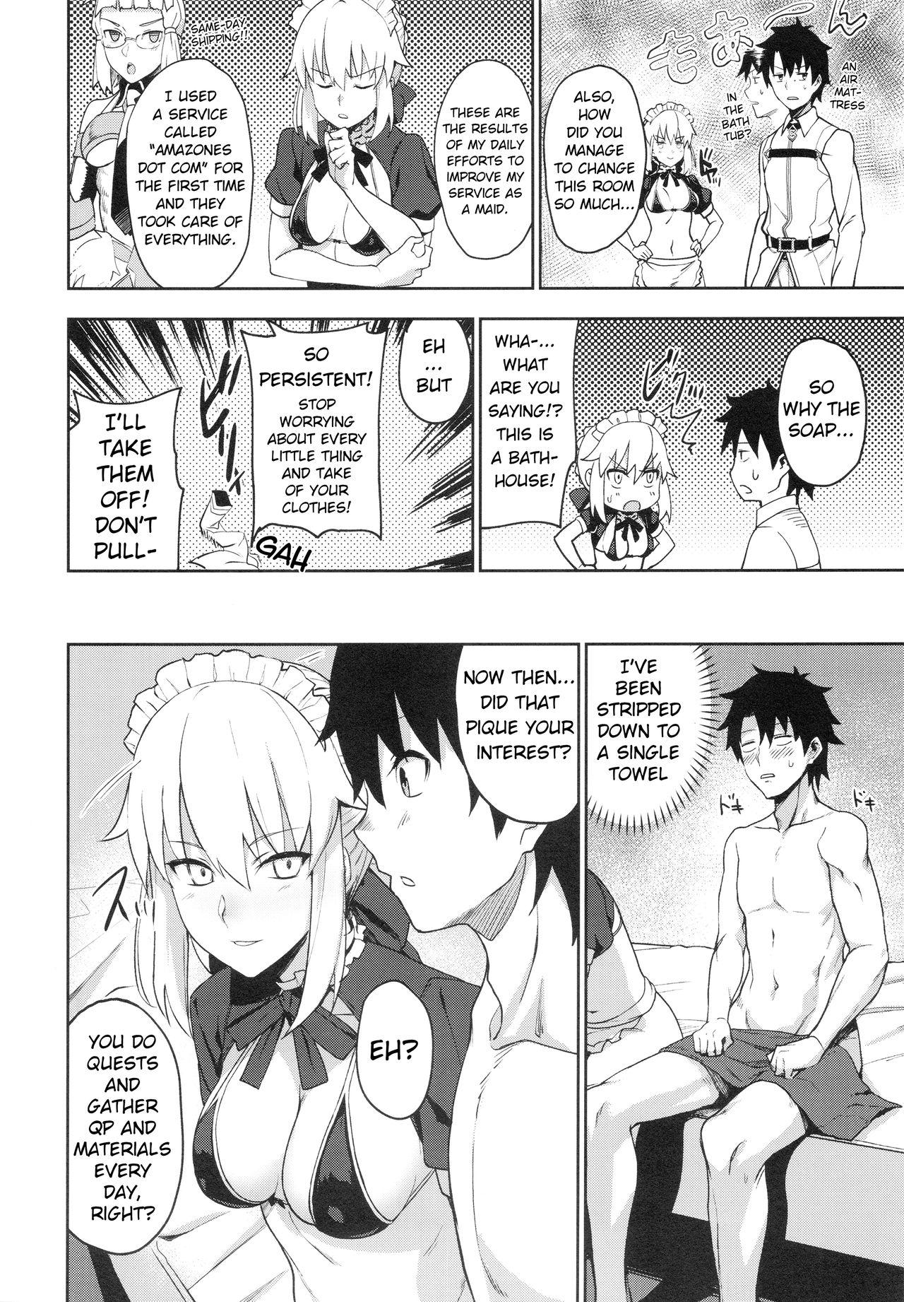 Cuminmouth Chaldea Soap SSS-kyuu Gohoushi Maid - Fate grand order Old Vs Young - Page 4