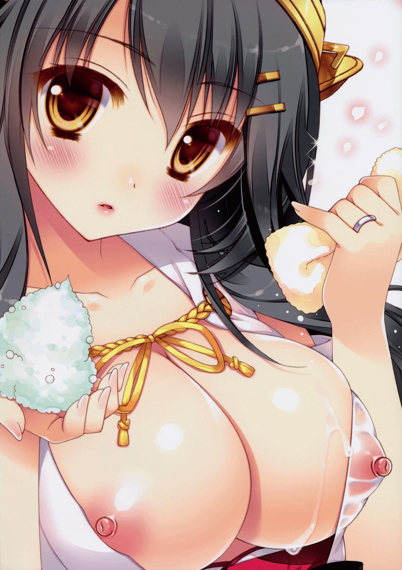 Nipple Ware, Haruna to Ofuro ni Totsunyuu su!! | Plunging into the Bath with Haruna - Kantai collection Picked Up - Page 18