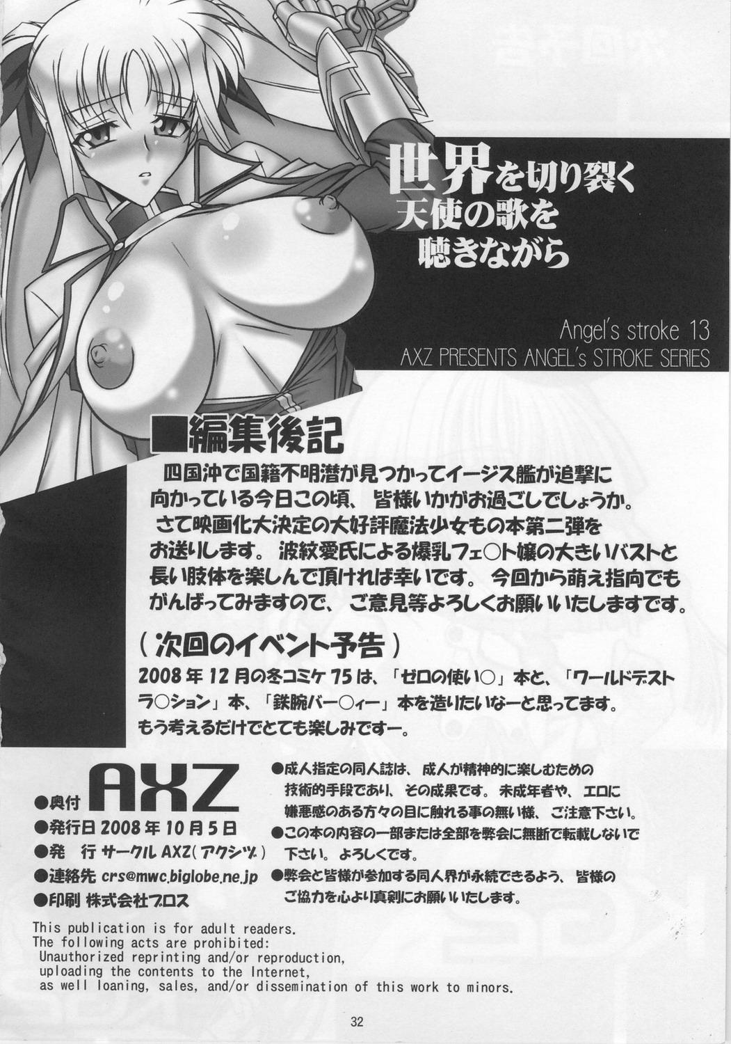 Paja Angel's Stroke 13 Sekai o Kirisaku Tenshi no Uta o Kiki Nagara - Mahou shoujo lyrical nanoha | magical girl lyrical nanoha Fresh - Page 33