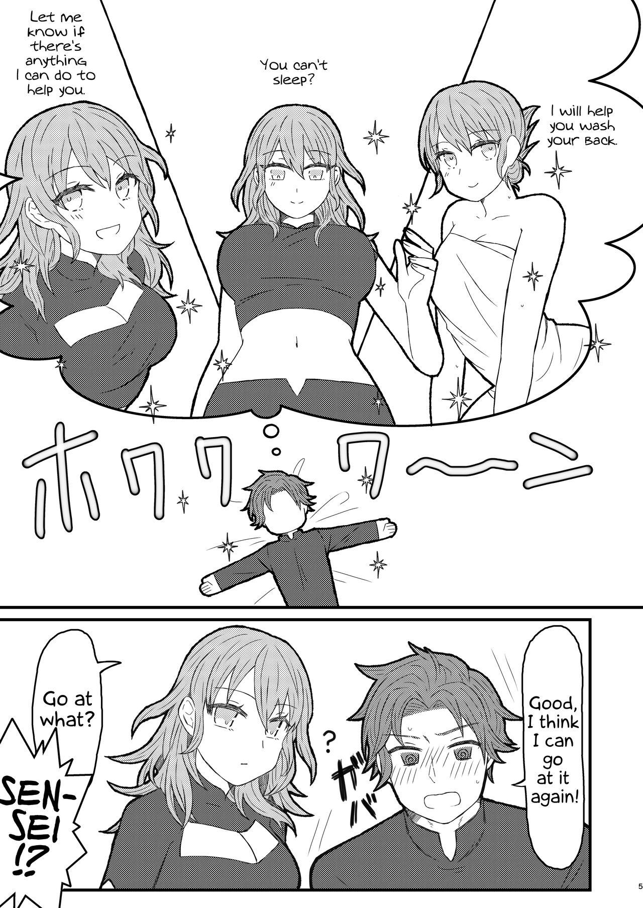 Spain Byleth Sensei ga Mune de Shite kureru Hon | A book where Byleth-sensei gives a titfuck - Fire emblem Fire emblem three houses Masseur - Page 4