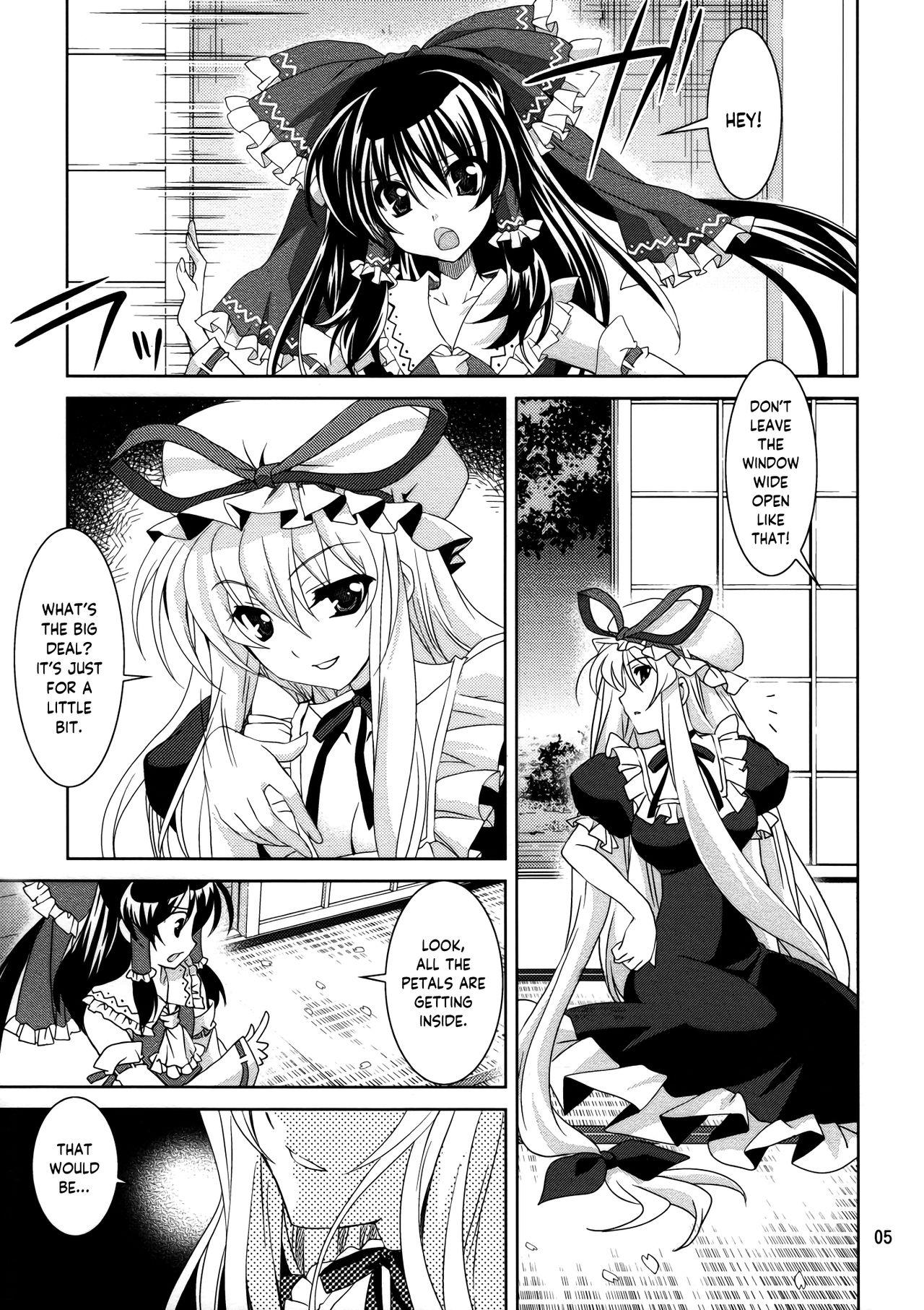 Lezbi Gensou Hanamizake - Touhou project Gay Boy Porn - Page 4