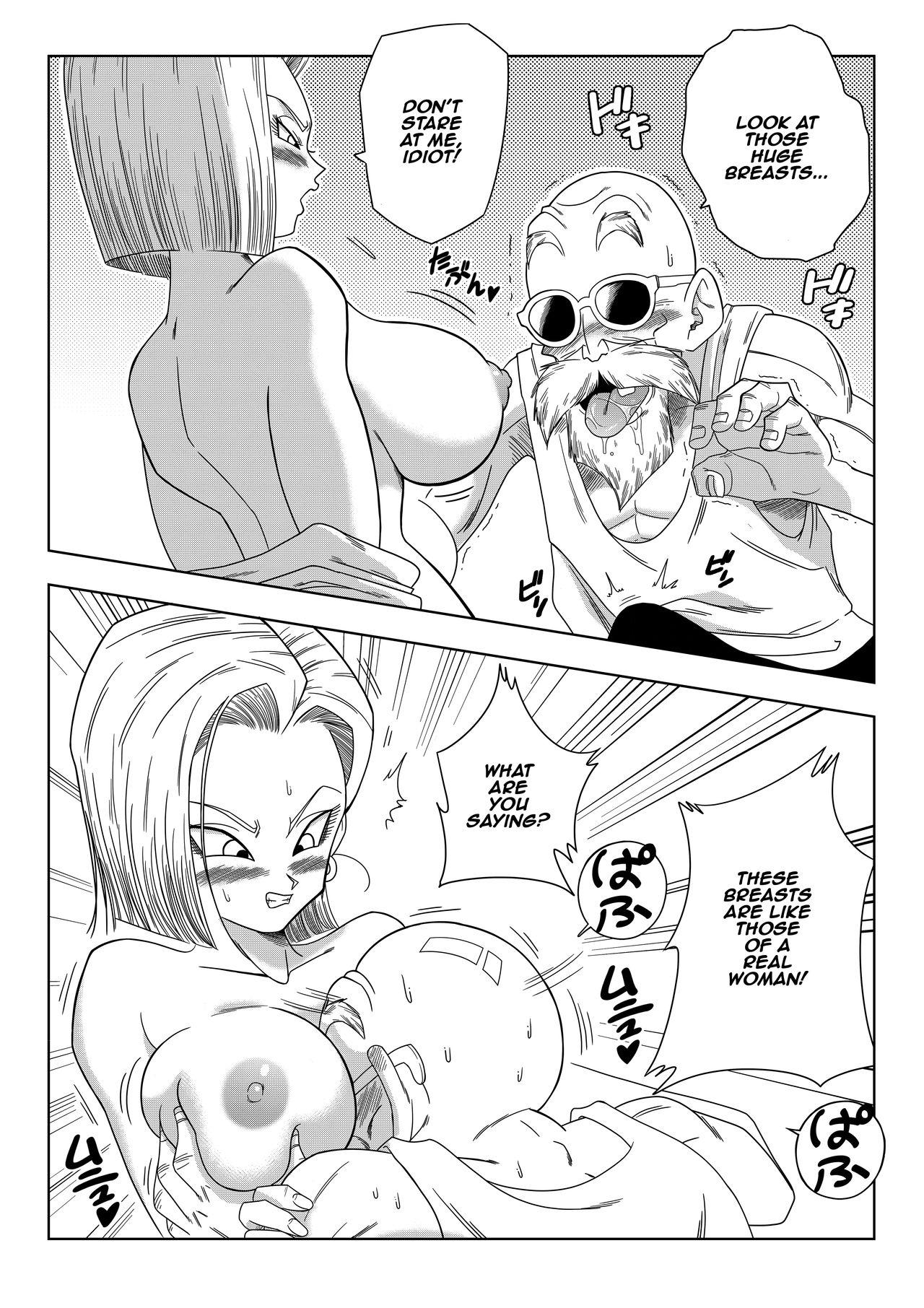 Amateur Sex Android 18 vs Master Roshi - Dragon ball z Squirt - Page 7