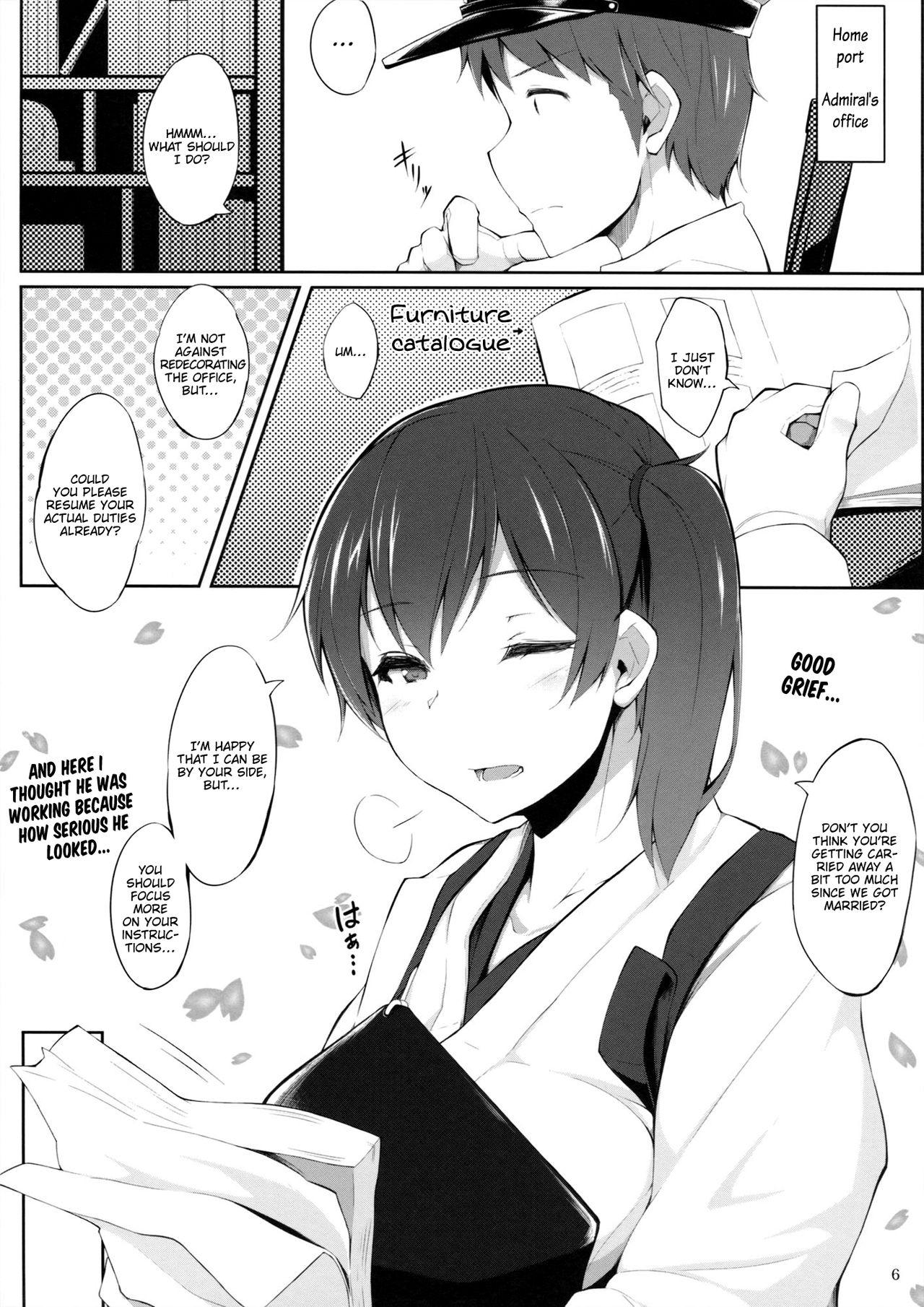 Gay Cock Seisai Kuubo no Susume | My carrier wife's recommendation - Kantai collection Gay Cut - Page 5