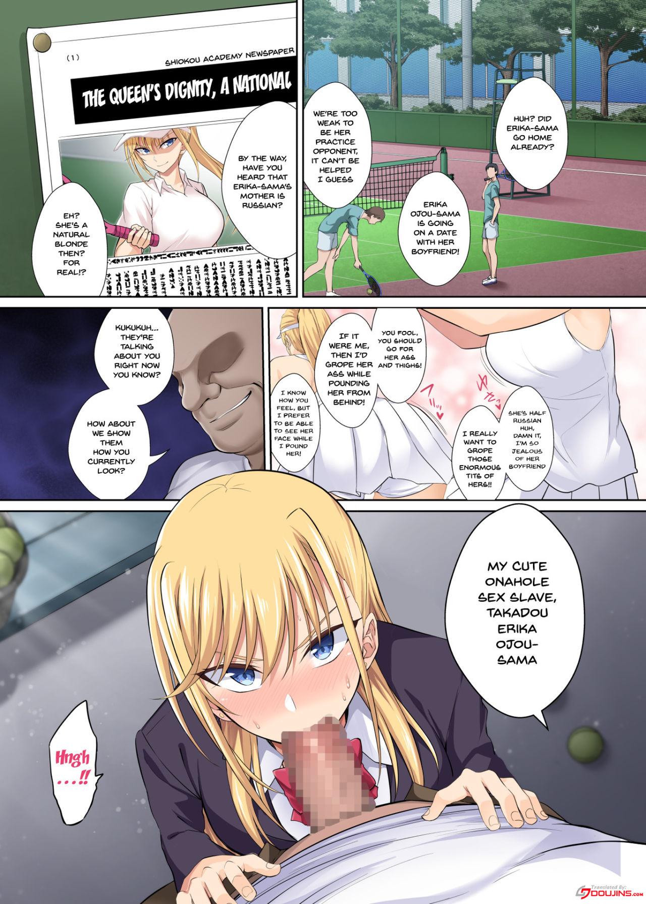 Body TenniCir no Joou ga Bihin no Chinpo Cleaner ni Otosareru Hanashi | A Story Of The Tennis Queen Falling Into Being Cock Cleaner Juggs - Page 2