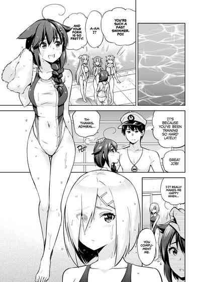 Kyoueichan to Hamakaze-san to. | Shigure and Hamakaze in Racing Swimsuits 2