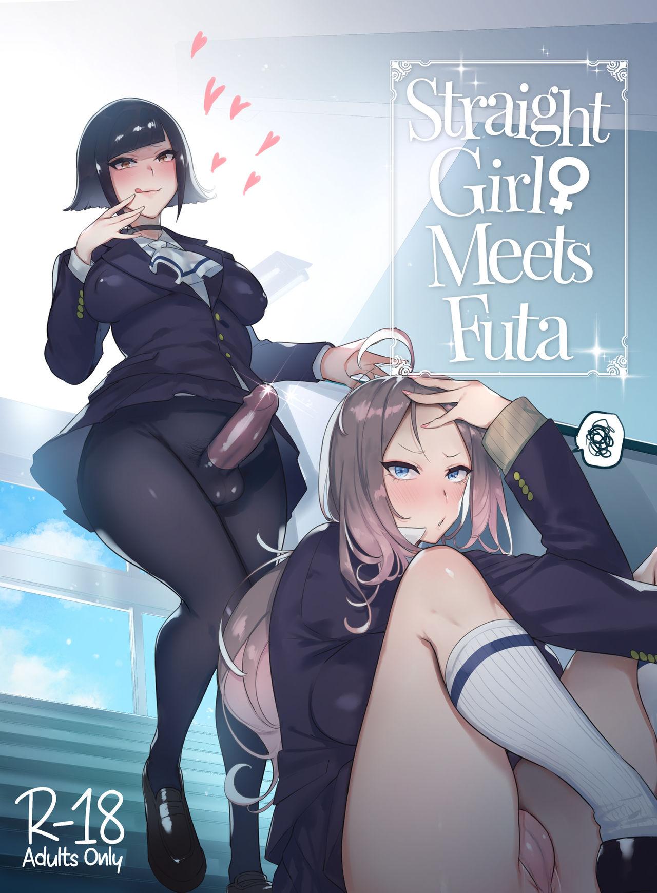 Sweet [Hibon (Itami)] Futanari-san to Nonke-san | Straight Girl Meets Futa [English] [2d-market.com] [Decensored] [Digital] - Original Girl Sucking Dick - Picture 1