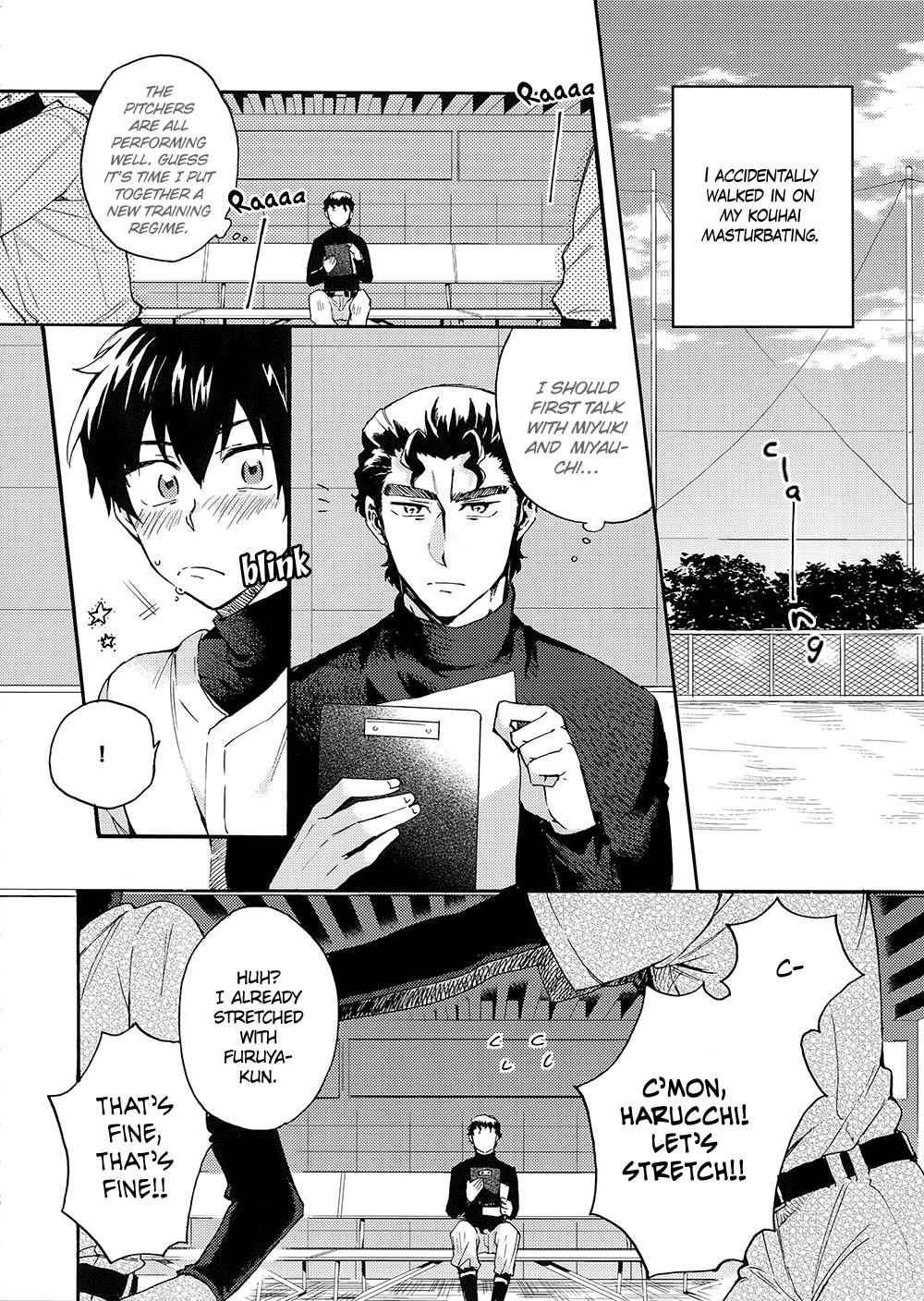 Face Fucking Stop!! Sawamura-kun! - Daiya no ace | ace of diamond Gay Military - Page 5