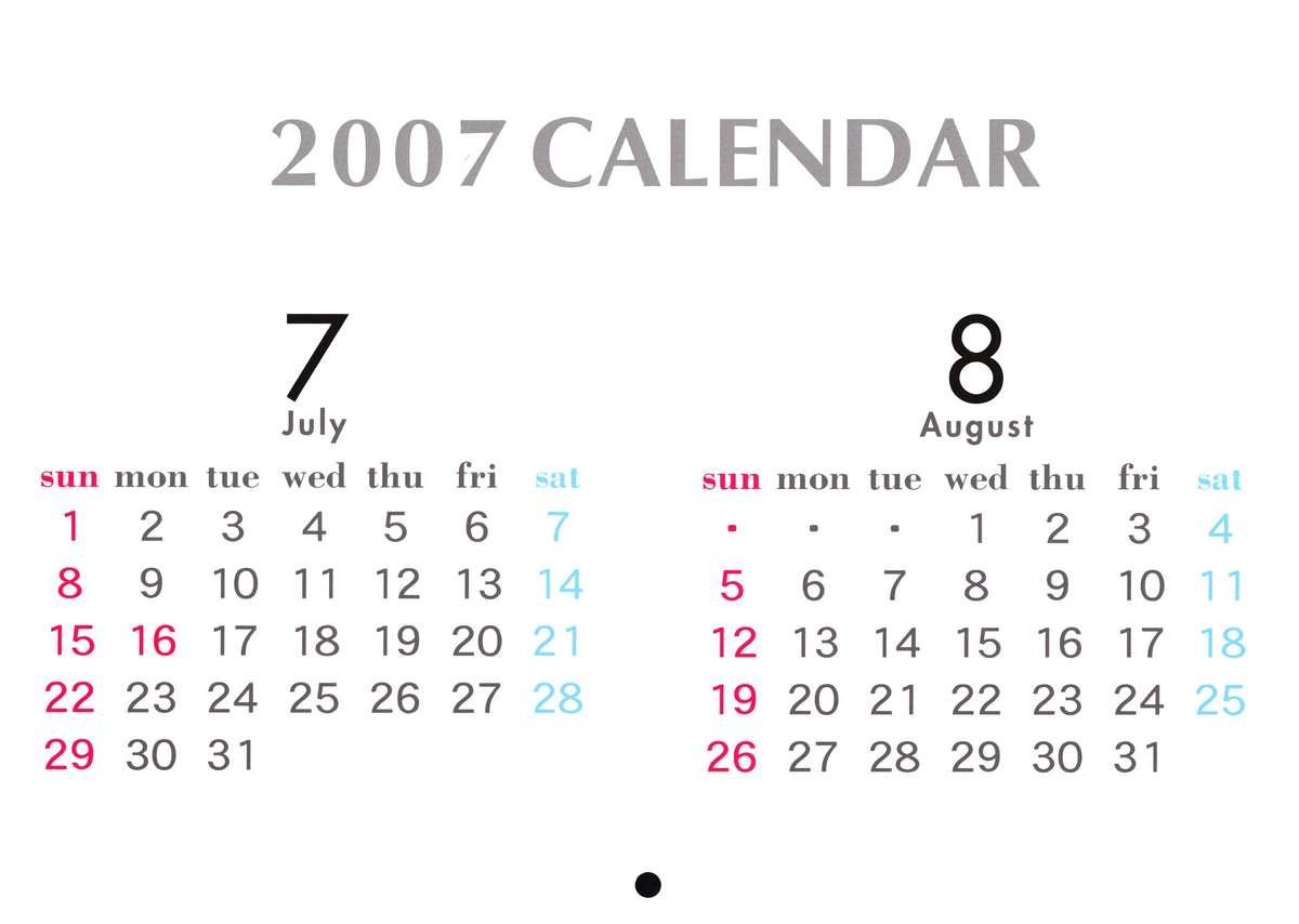 2007 Calendar 8