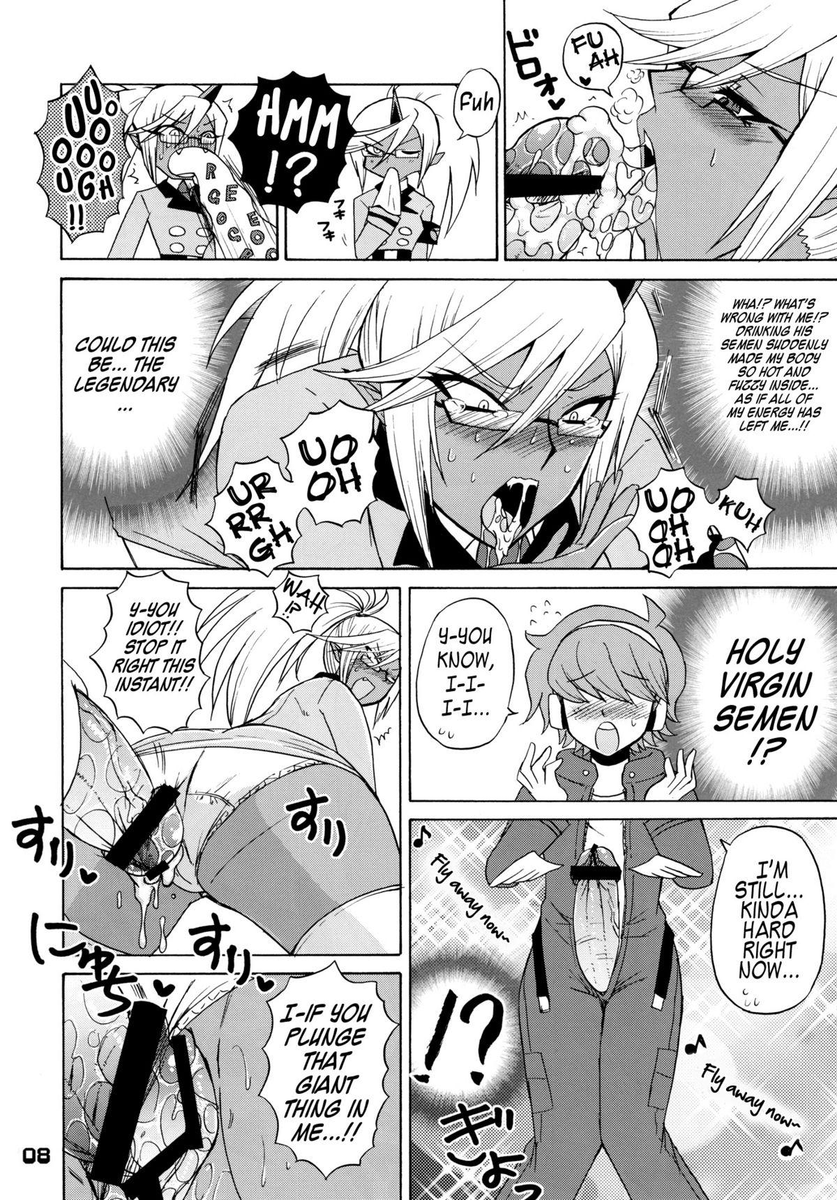 Gay Orgy Kneesocks-san Maji Akuma - Panty and stocking with garterbelt Boy Fuck Girl - Page 6
