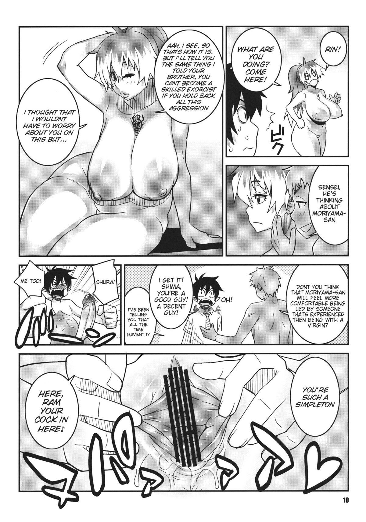 Real Orgasms Minna Daisuki Oppai Sensei | Everyone Loves Oppai-Sensei - Ao no exorcist Interracial - Page 9