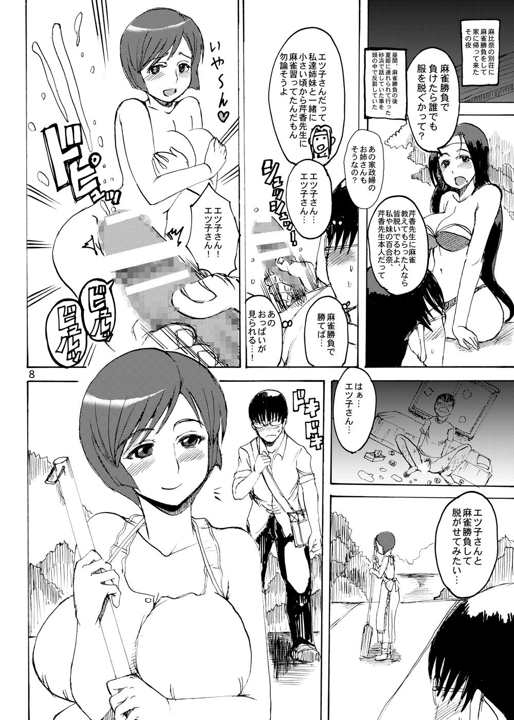 Jerking Etsuko-san wa Ore no Mono - Super real mahjong Large - Page 7