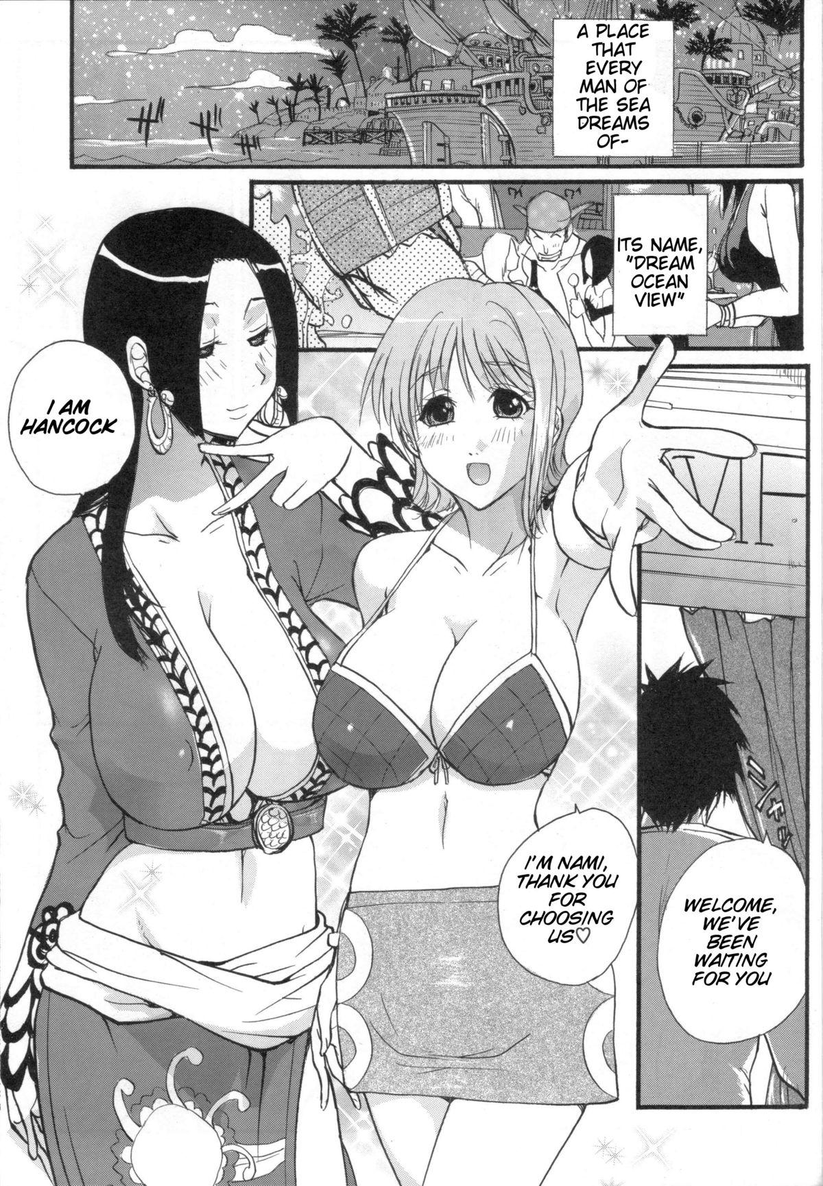 Gay Studs Nami and Hancock - One piece Cock Suckers - Page 2