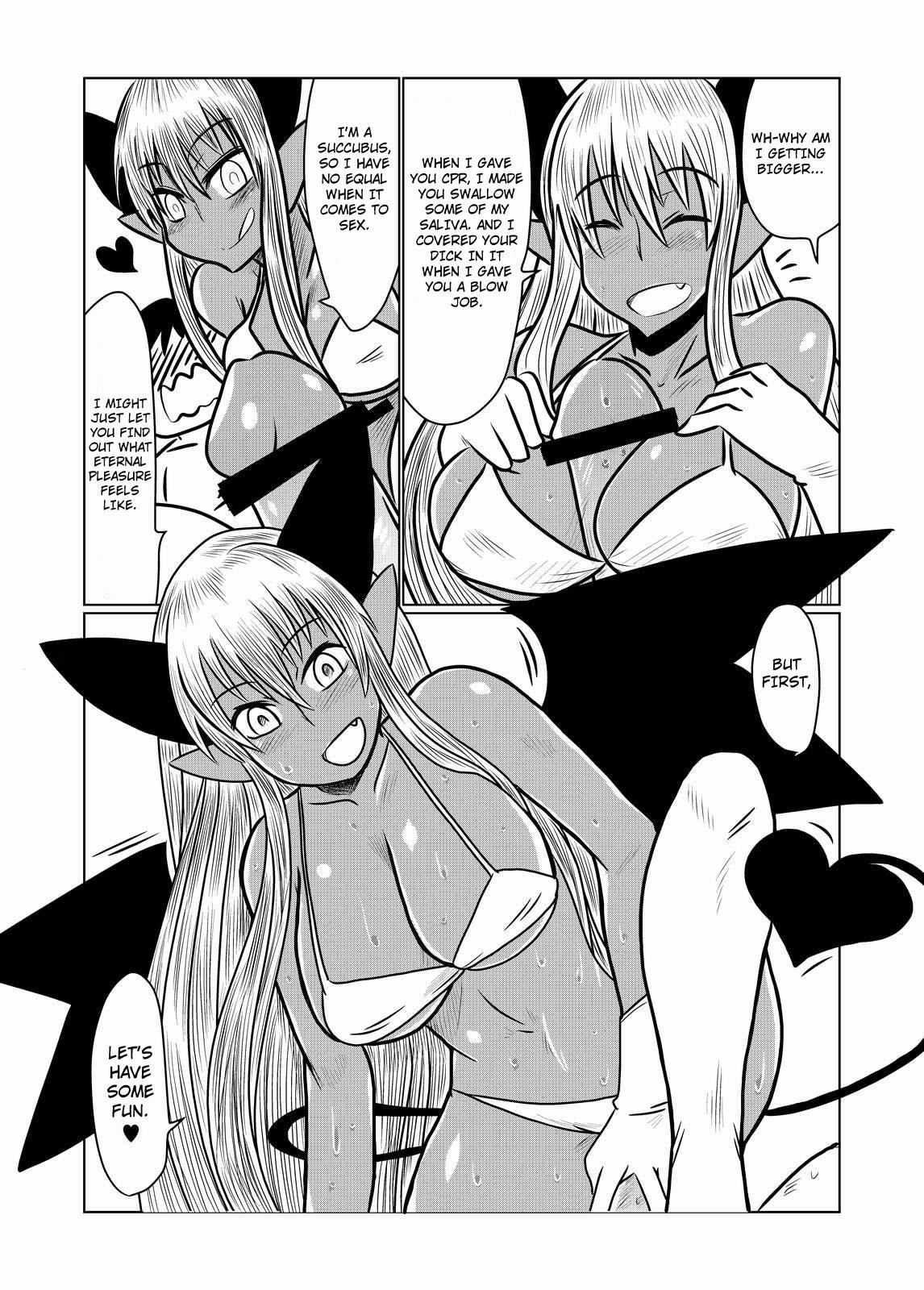 Assfucked Kasshoku no Succubus-san to. | With a Suntan Succubus Porn Star - Page 8