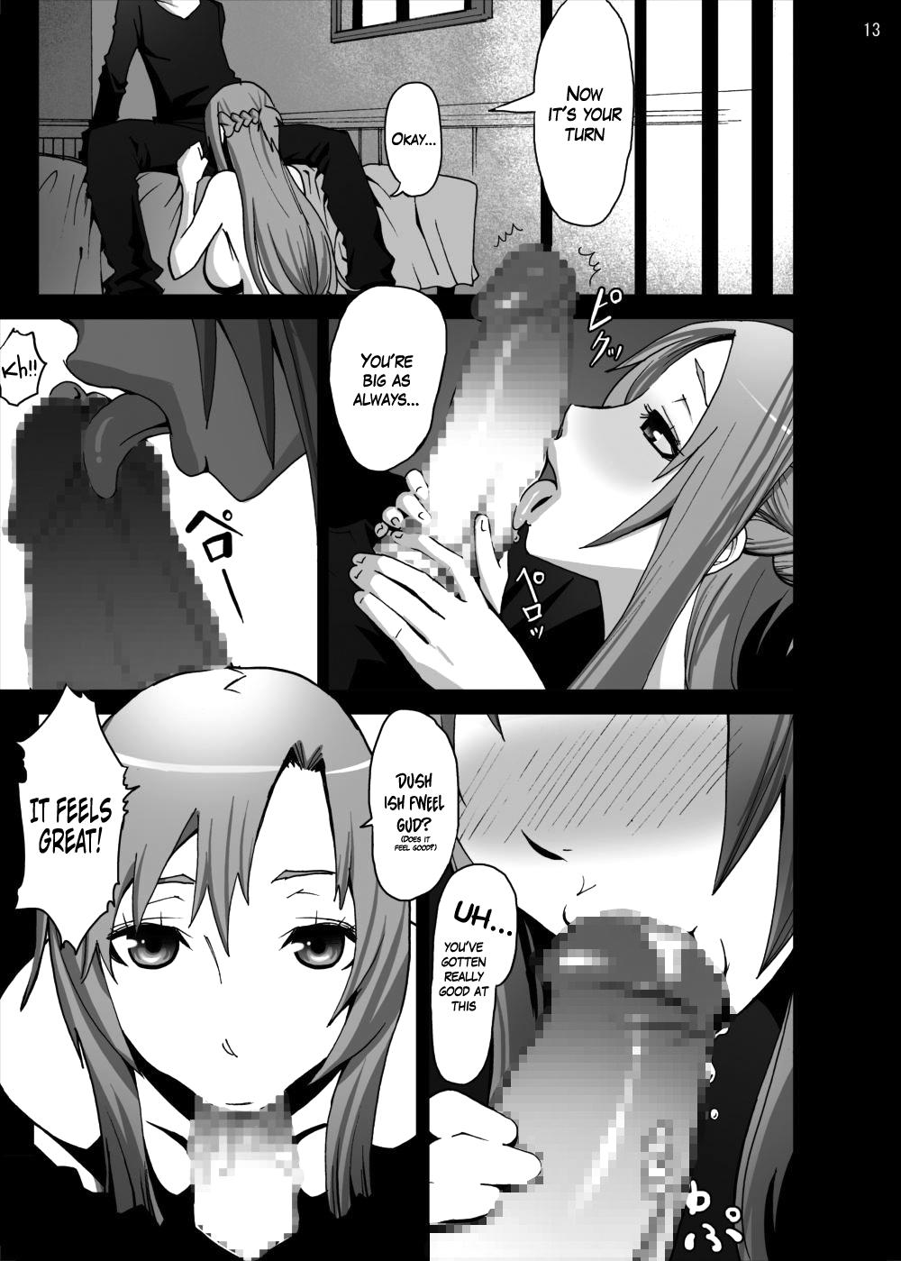 Gay Skinny Asuna o Bakunyuu ni Shite Mita | I Gave Asuna Giant Tits - Sword art online Twerking - Page 13