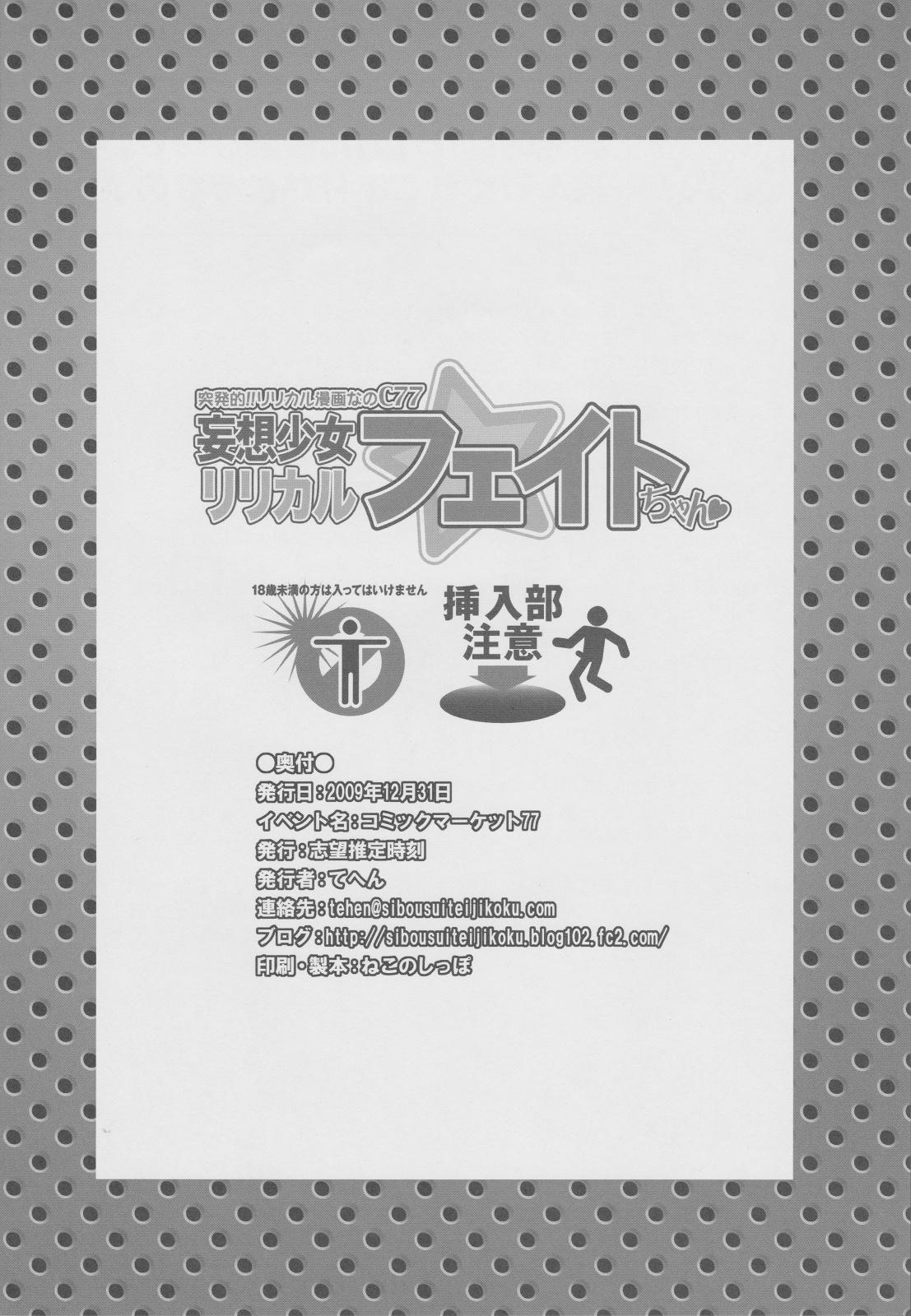 Toppatsuteki!! Lyrical Manga nano C77 Mousou Shoujo Lyrical Fate-chan 28